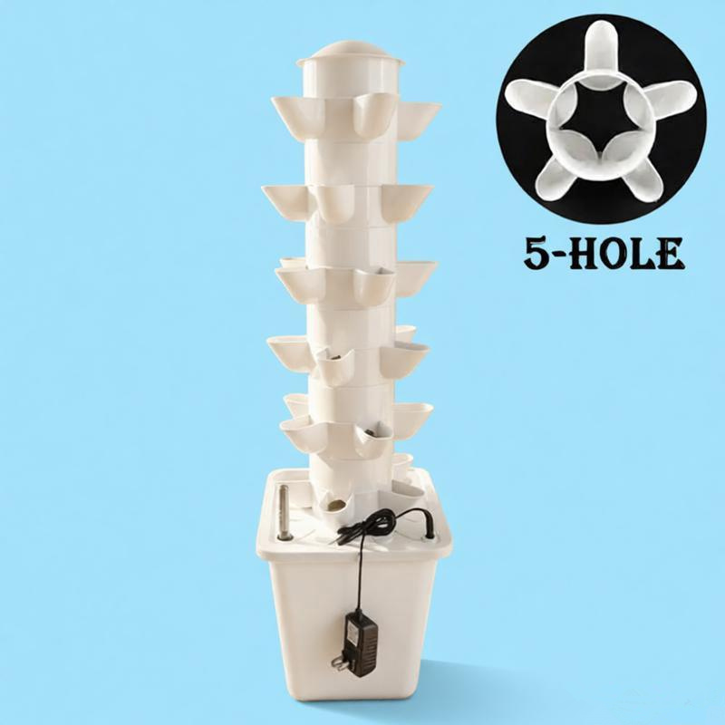 Hydroponic Tower - Hidroponik Yetiştirme Sistemi Seti, 6 Katlı,