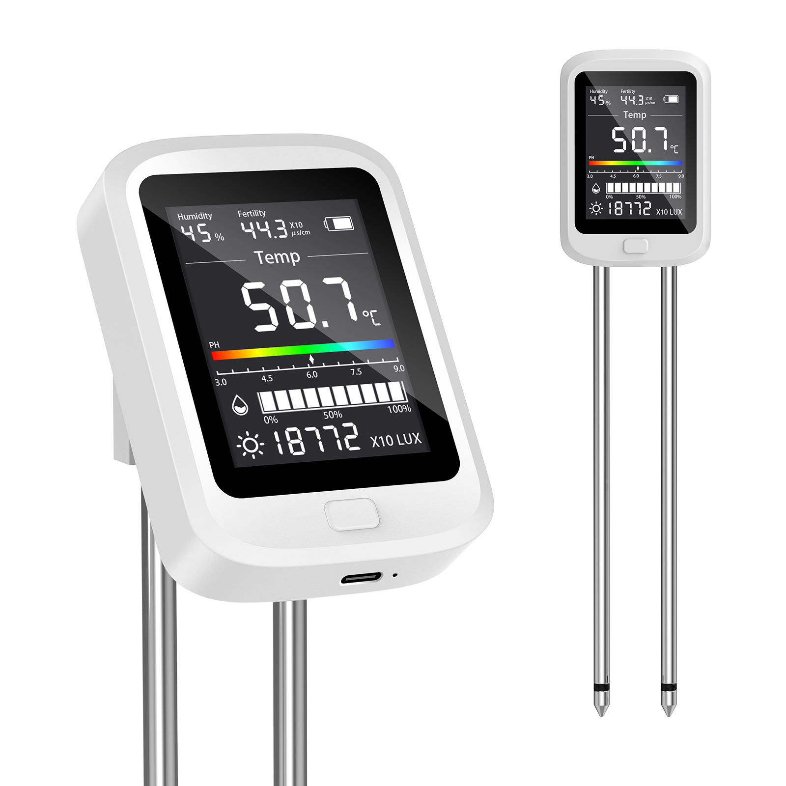 Plant Monitor - 6'sı 1 Arada Toprak Nem Ölçer,